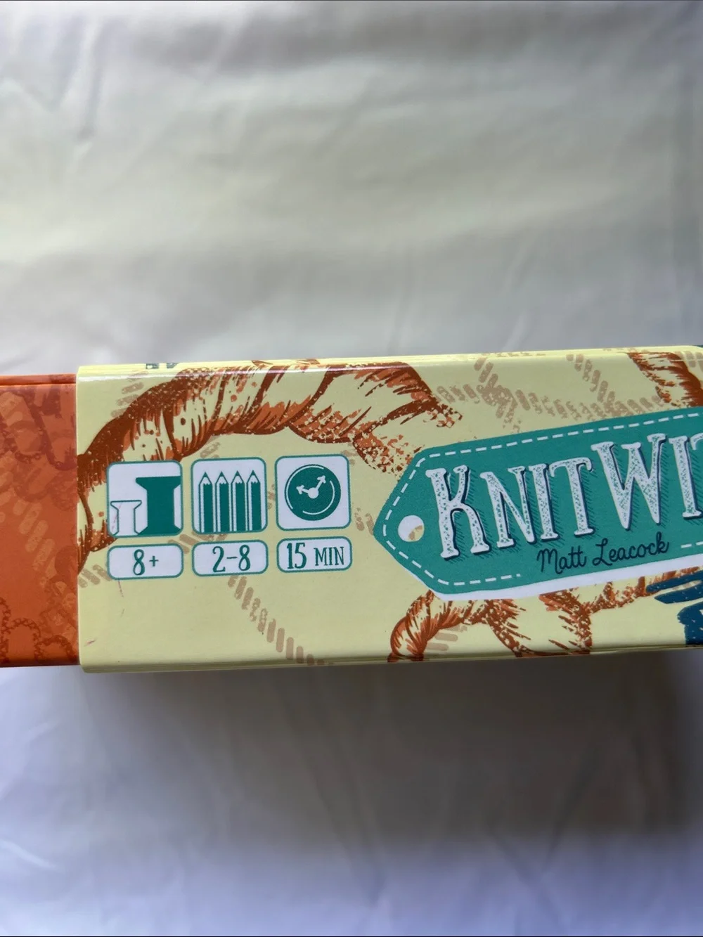 KnitWit Board Game by Z-Man Games - Nautical Blue & Tan Box